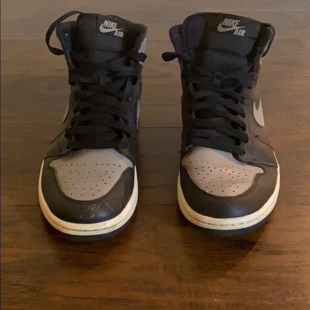 Air Jordan 1 Black Grey Basketball Shoes